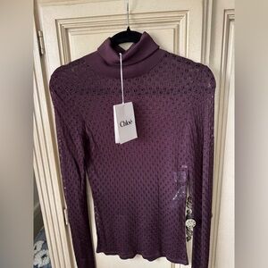 CHLOE Lace Womens Top - Burgundy